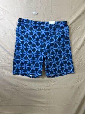 Sonoma Navy and Light Blue Floral Bike Shorts